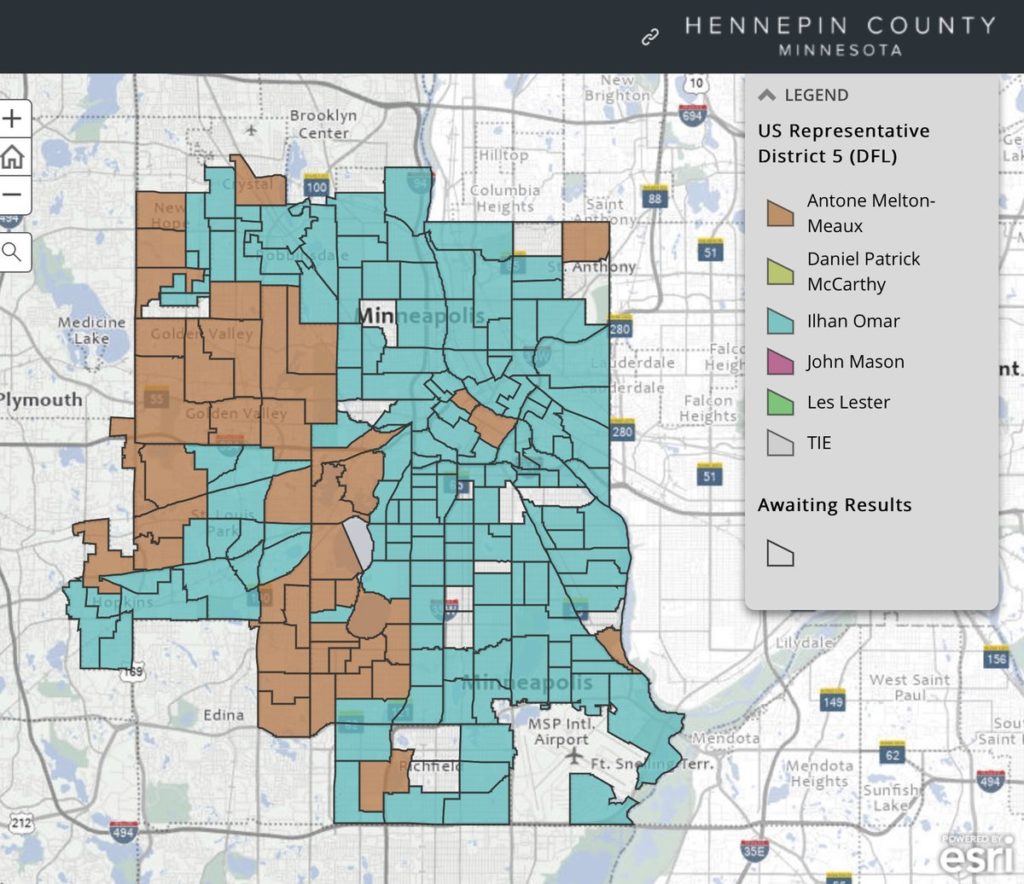 Map of US Representative Disctric 5 (DFL)